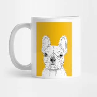 French Bull Terrier ( yellow background ) Mug